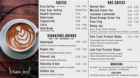 kuppa joy menu|kuppa joy fresno.